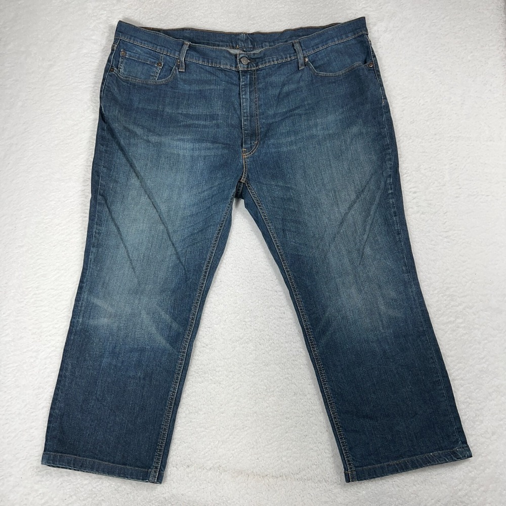 Levis 541 Mens Straight Leg CROP Blue Stretch Denim Jeans 48 X 25 (Tag 30)